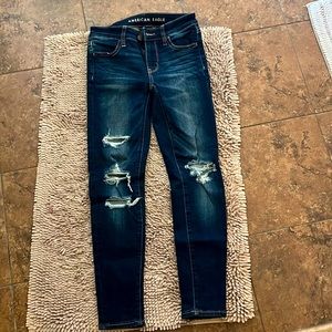 American Eagle Next Level Stretch Ripped Jeans Size 0